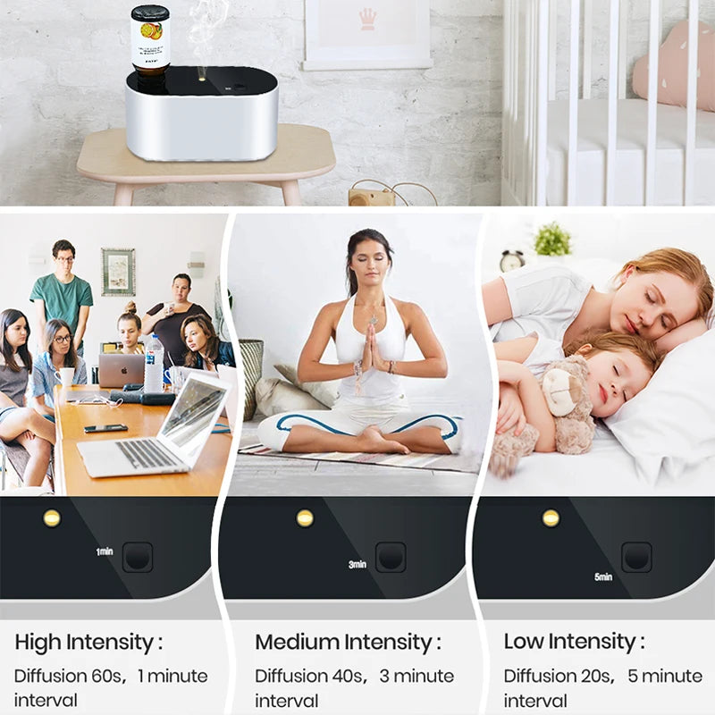 Waterless Nebulizer Essential Oil Diffuser For Aromatherapy - Aroma Diffuser Nebulizer Scent Machine Room Home Air Freshener