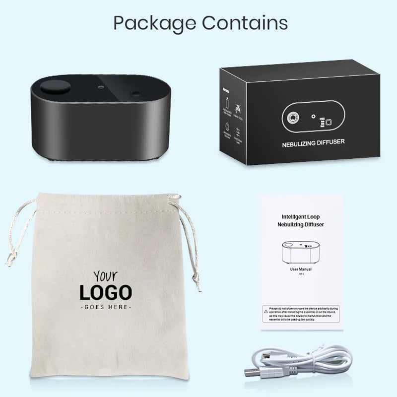 Waterless Nebulizer Essential Oil Diffuser For Aromatherapy - Aroma Diffuser Nebulizer Scent Machine Room Home Air Freshener